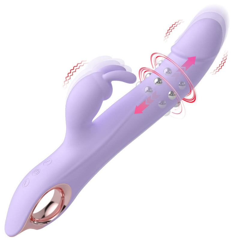 Magic wand vibrator with four heads