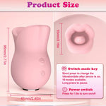 Rose Clitoral Biting Vibrator – 10 Nibbling & Vibration Modes (Pink)