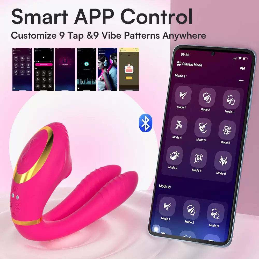 App-Controlled Clitoral Sucking & G-Spot Vibrator – Dual Stimulation, 9+9 Modes (Pink)