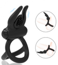 Vibrating Rabbit Cock Ring with Clitoral Stimulator